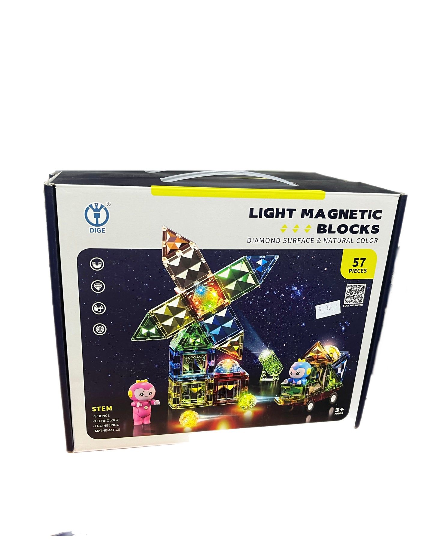 Light Magnetic Blocks 57pcs