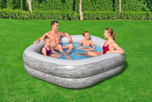 Bestway TruPrint Stone Family Pool 2.13M X 2.06M X 53CM