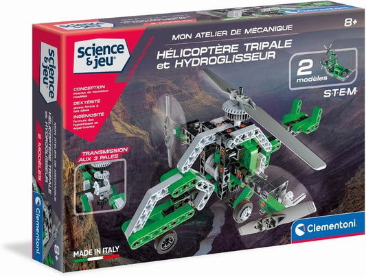 Clementoni Helicoptere Tripale et Hydroglisseur 2 modeles