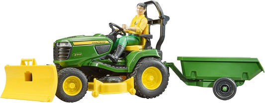 Bruder Bworld John Deere X949 Lawn Tractor with Trailer and Gardener