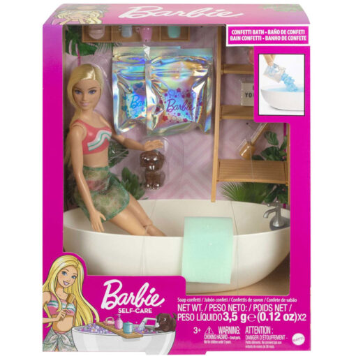 Barbie Self Care Confetti Bath Doll Play Set